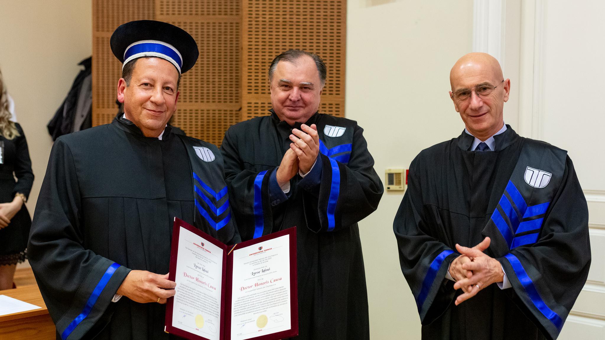 Prof. Laloui receiving Doctor Honoris Causa at Cluj-Napoca